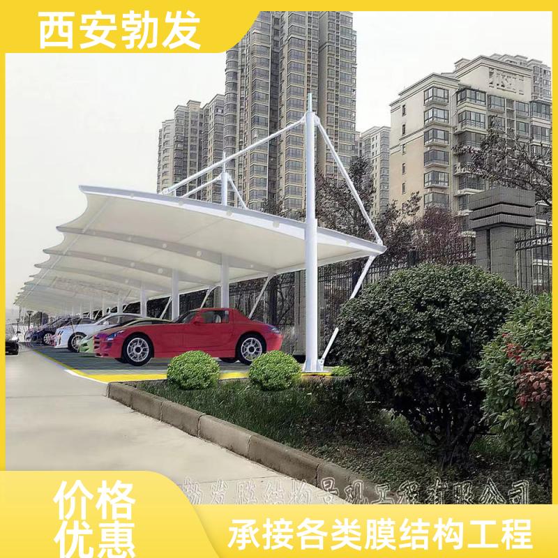 勃发 园区 PVC膜材料车棚 简约美观 按尺寸定制 国内上门安装